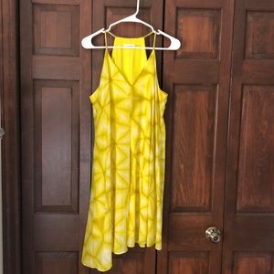 Yellow Chiffon shift dress